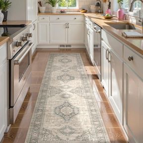 LAHOME ORIENTAL WASHABLE RUNNER RUG NON SLIP, 2X7 RUG RUNNERS FOR HALLWAYS KITCHEN, ULTRA-THIN HALLWAY RUGS FOR LAUNDRY ROOM BATHR