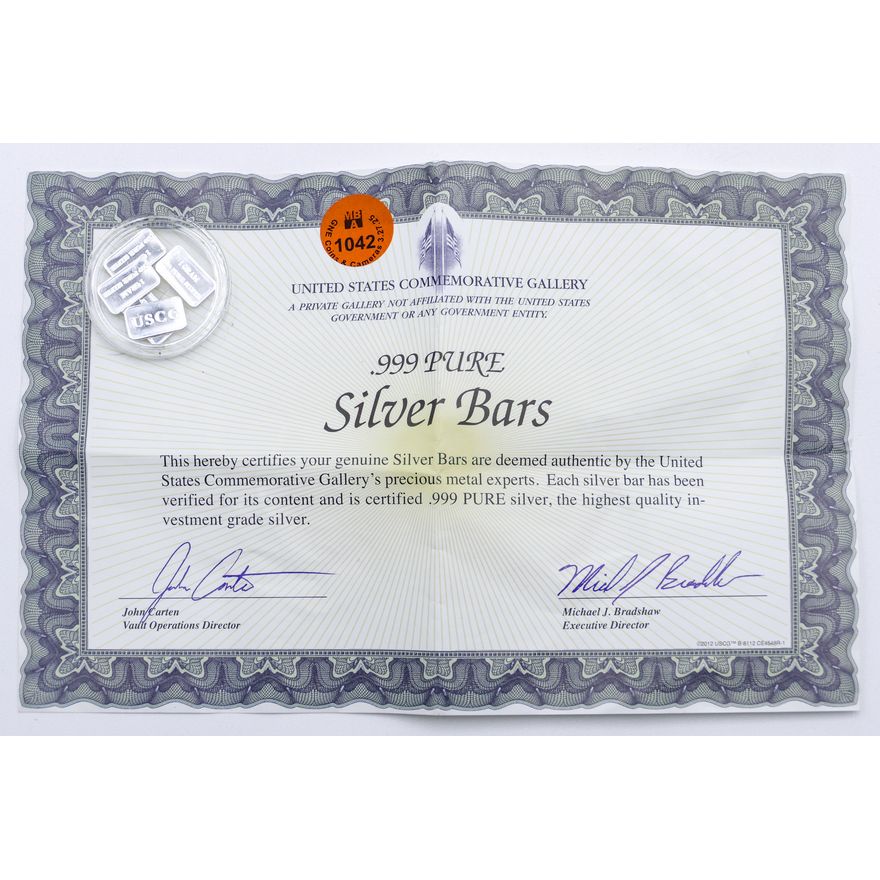 USCG 5 Gram .999 Silver Miniature Bars
