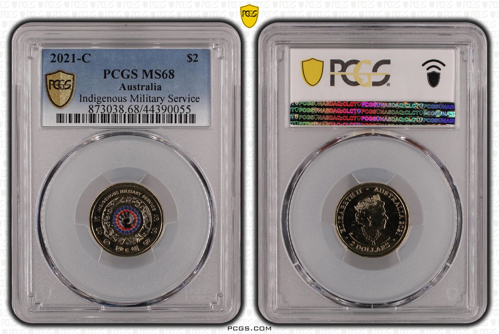 Indigenous Military Service - Colorized, Two Dollar, 2021-C, PCGS MS68