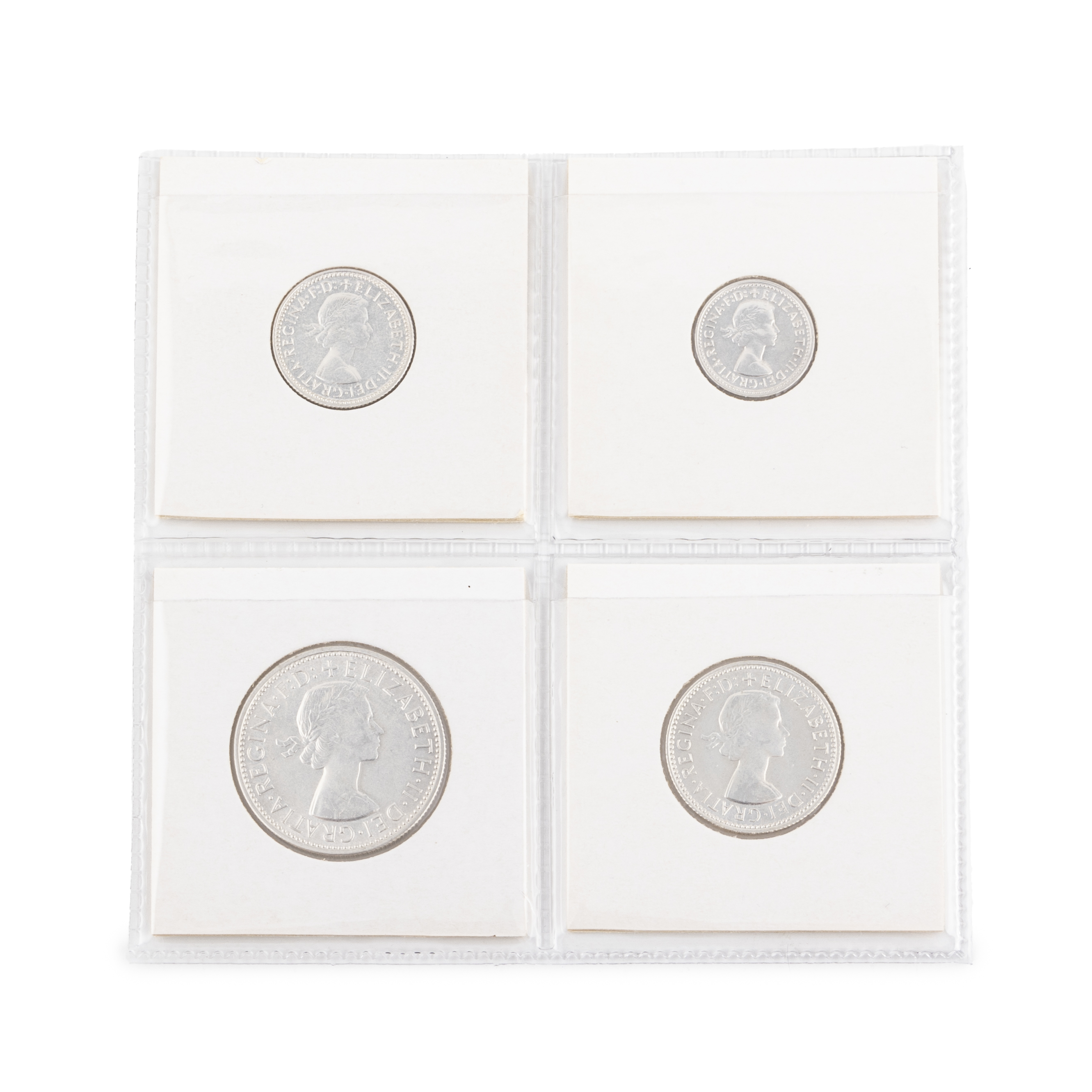 Elizabeth II, Four Coin Melbourne Proof Set, Threepence - Florin, 1962, FDC