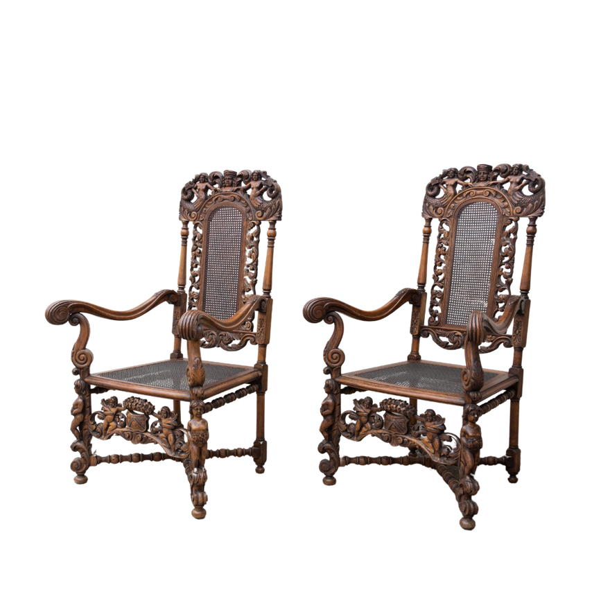 SILLONES CON SIRENAS ESTILO CAROLINO