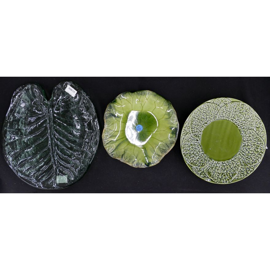 3pc Leaf Plates & Serving Tray Largest 12''