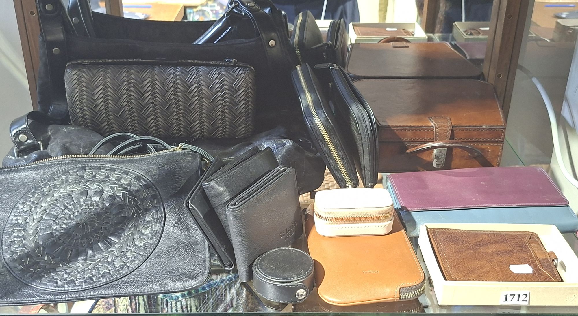 Group Lot Of Leather Handbags And Wallets