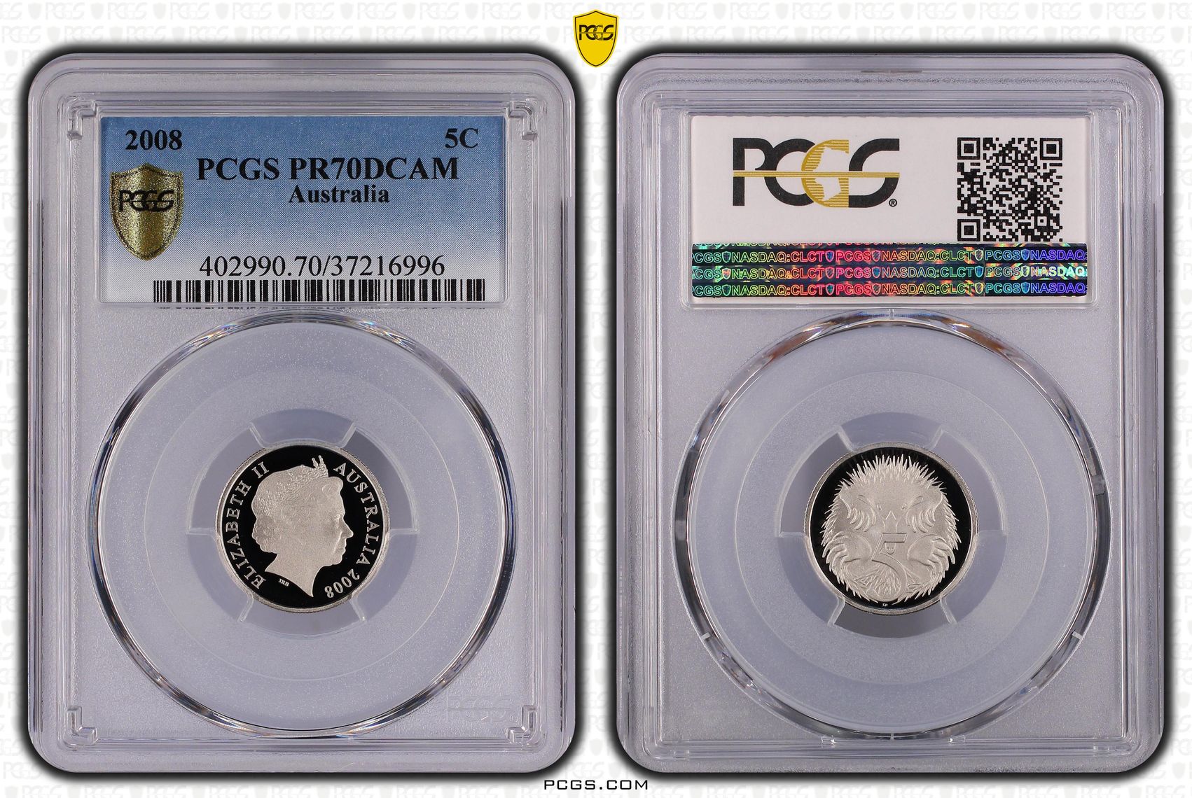 86 · 2008 Australia Five Cent, 5c PCGS - PR70DCAM POP 52/0 -996
