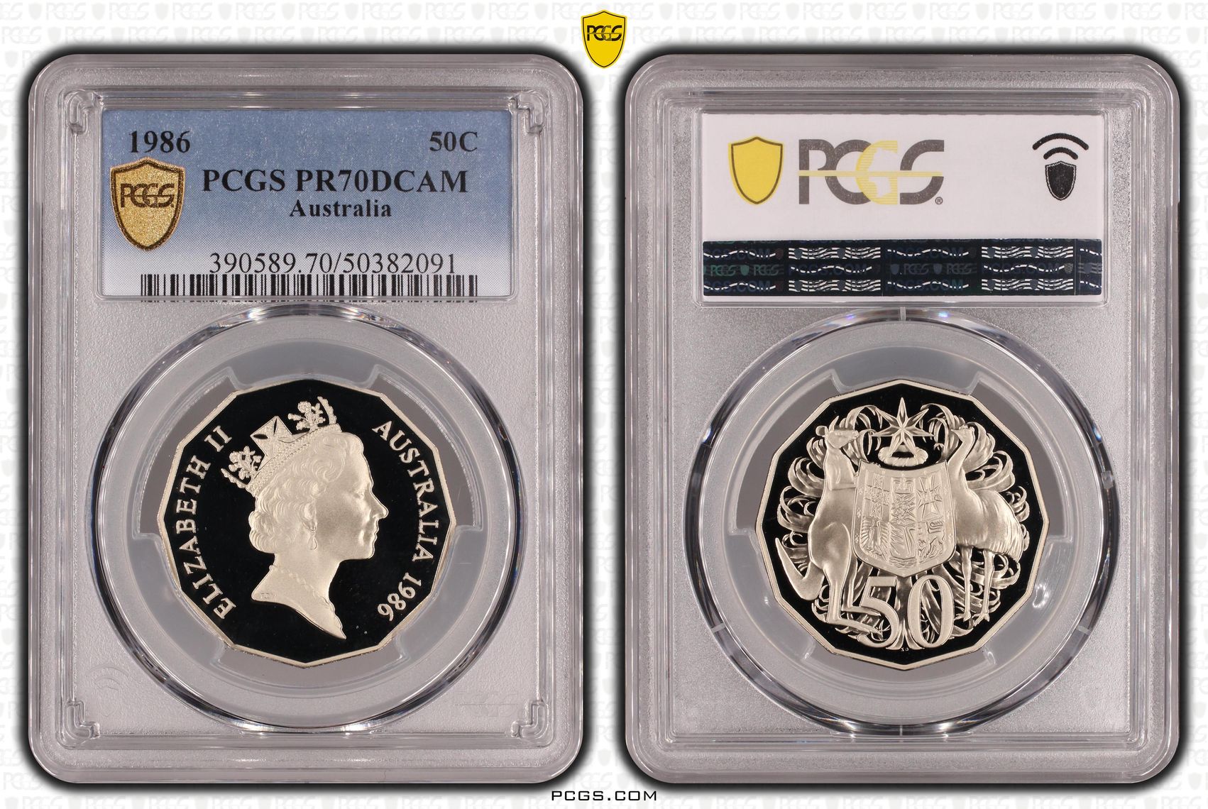 Fifty Cent, 1986, PCGS PR70DCAM