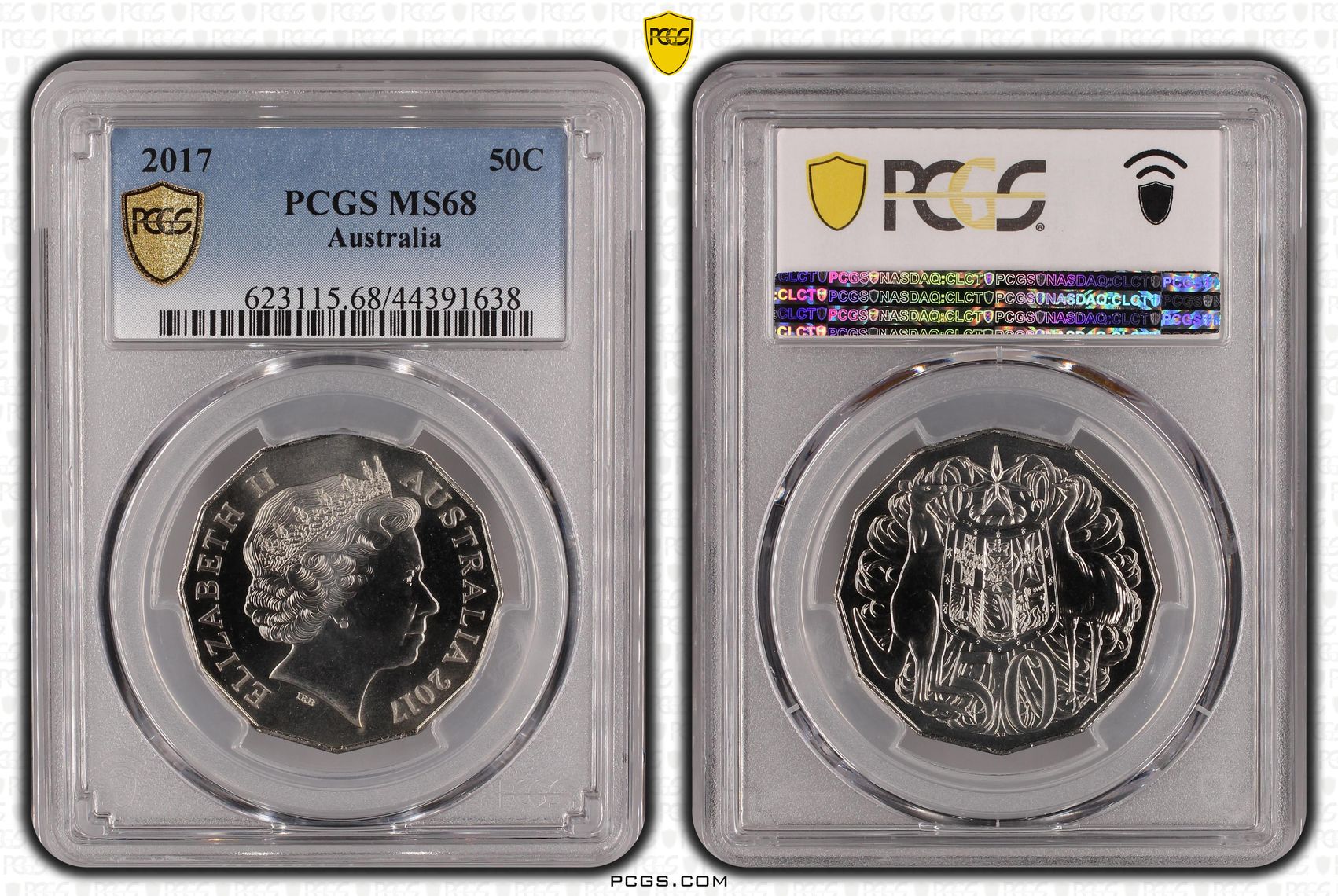 Elizabeth II, Fifty Cent, 2017, PCGS MS68