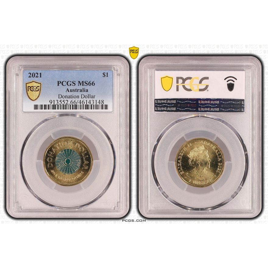Donation Dollar Colorized, One Dollar, 2021, PCGS MS66