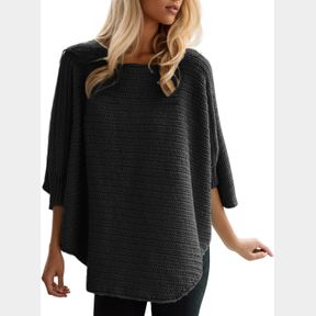 WOMENS OVERSIZED TUNIC SWEATER 2024 BATWING SLEEVE SWEATERS CASUAL BOAT NECK WAFFLE KNIT SPLIT HEM PULLOVER TOPS, M