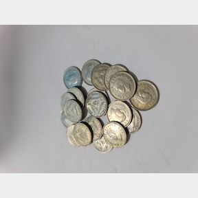 BIG LOT OF SILVER 3 PENCE PIECES 27.35G - 50692/77