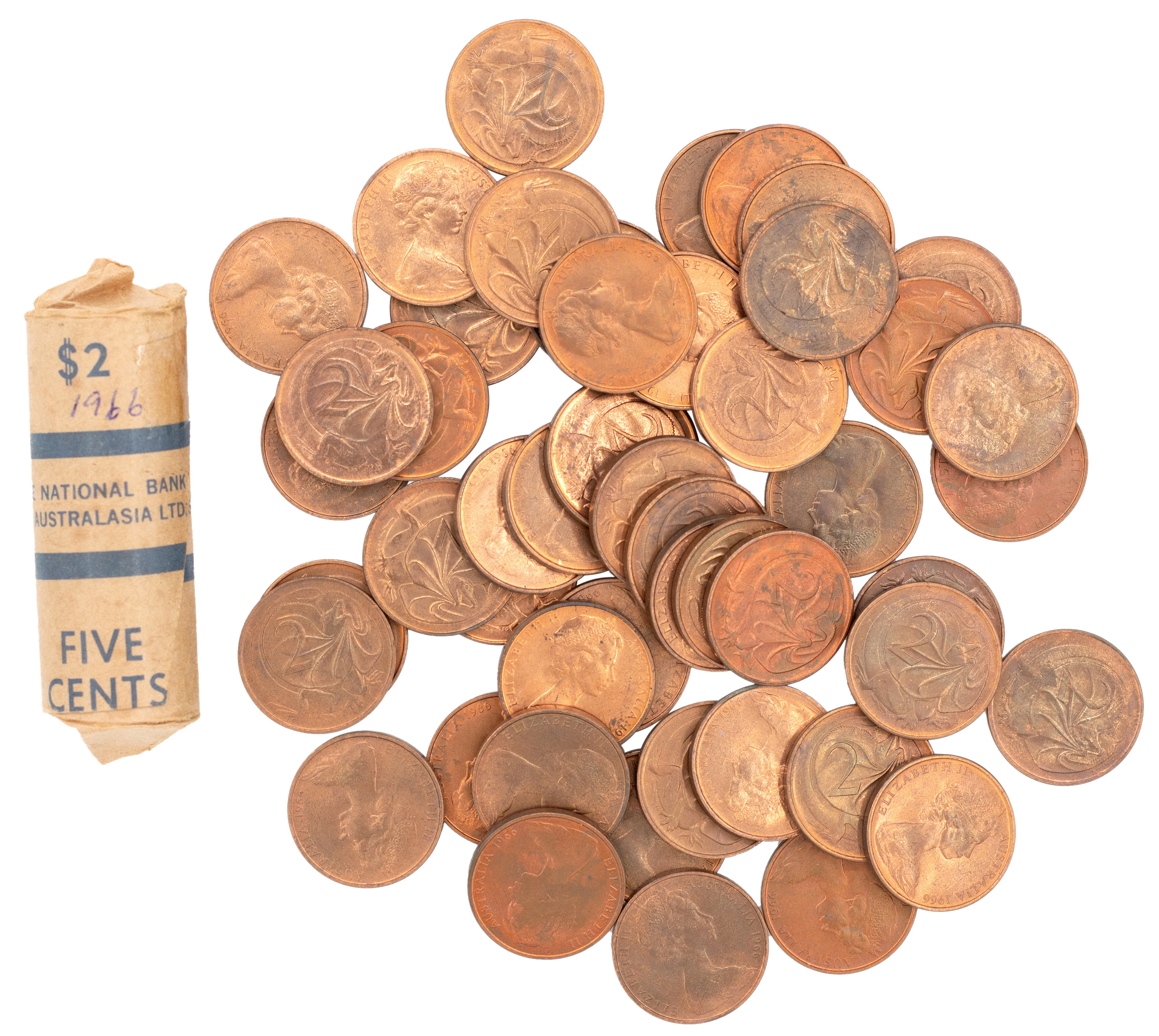 Elizabeth II, Five Cents, 1966, UNC