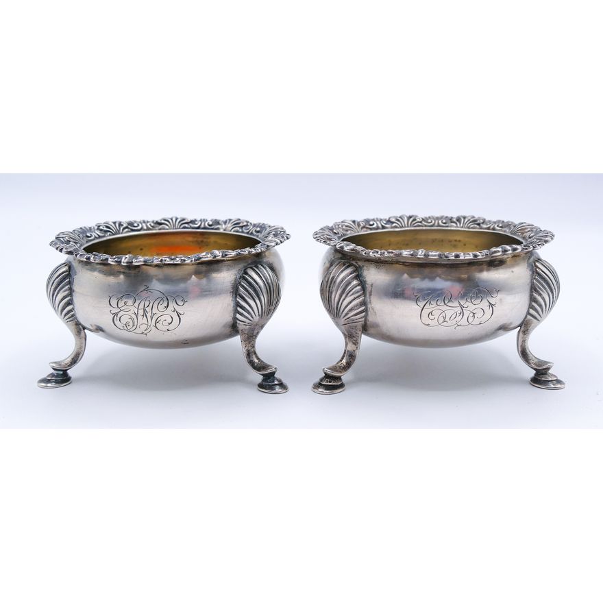Pair Antique Gorham Sterling Master Salts 2.5'' - 112 grams TW