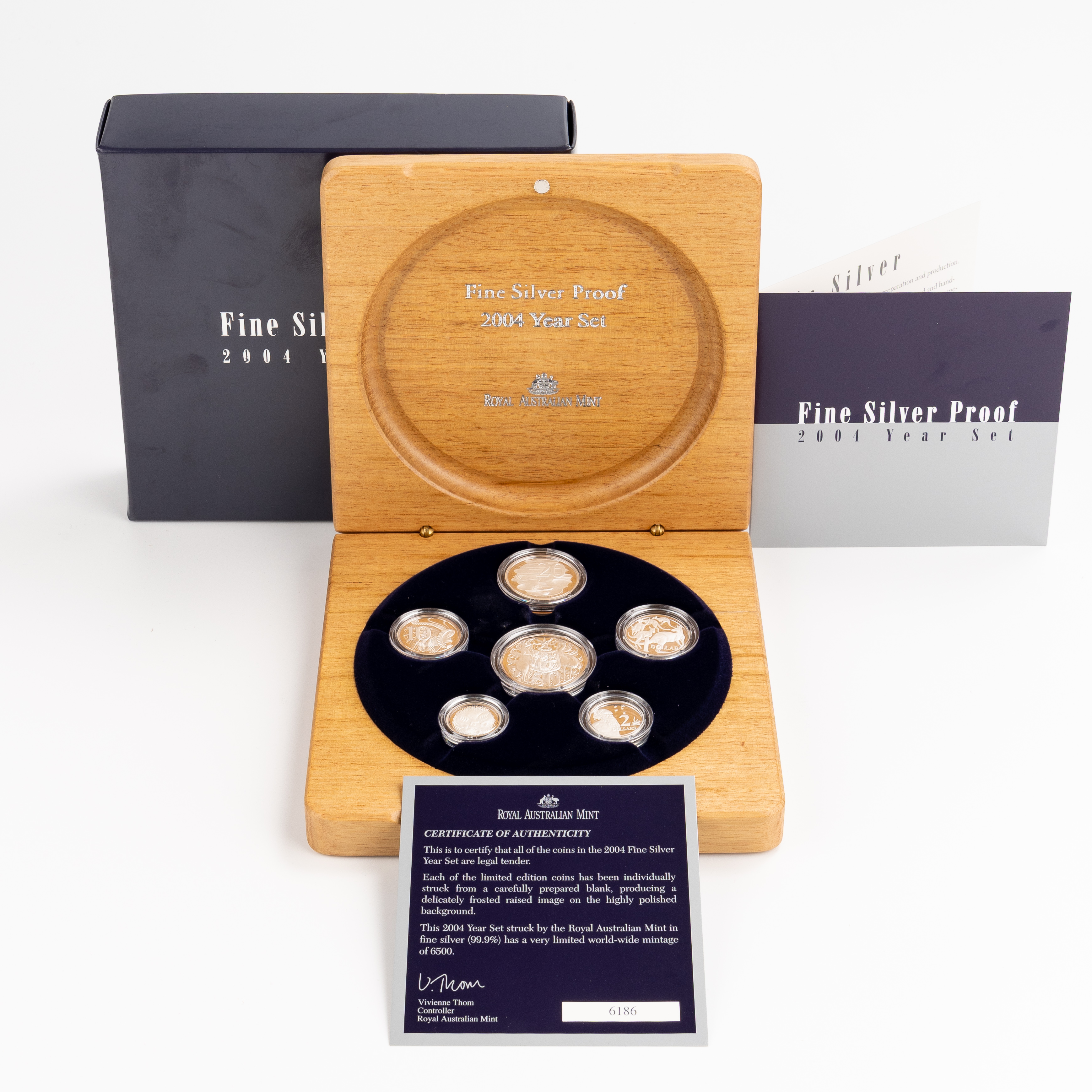Elizabeth II, Fine Silver Year Set, 2004, FDC
