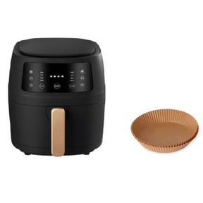 8L Digital Roaster Air fryer With Air fryer Paper Liner Black |