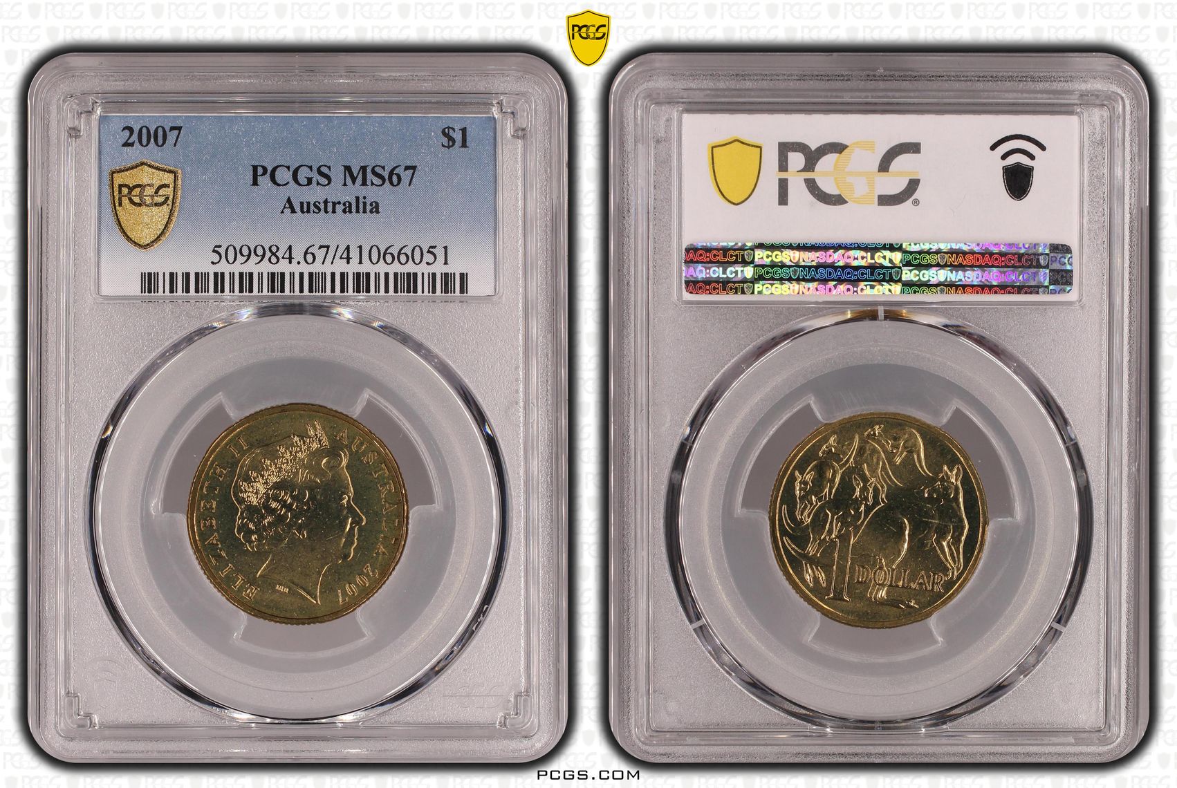 One Dollar, 2007, PCGS MS67