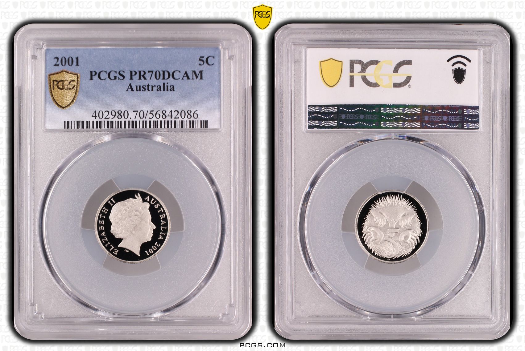 460 · Five Cent, 2001,  PR70DCAM