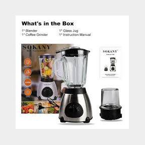 Sokany Daily Blender for Everyday Health with Coffee Grinder 3 Speed |
