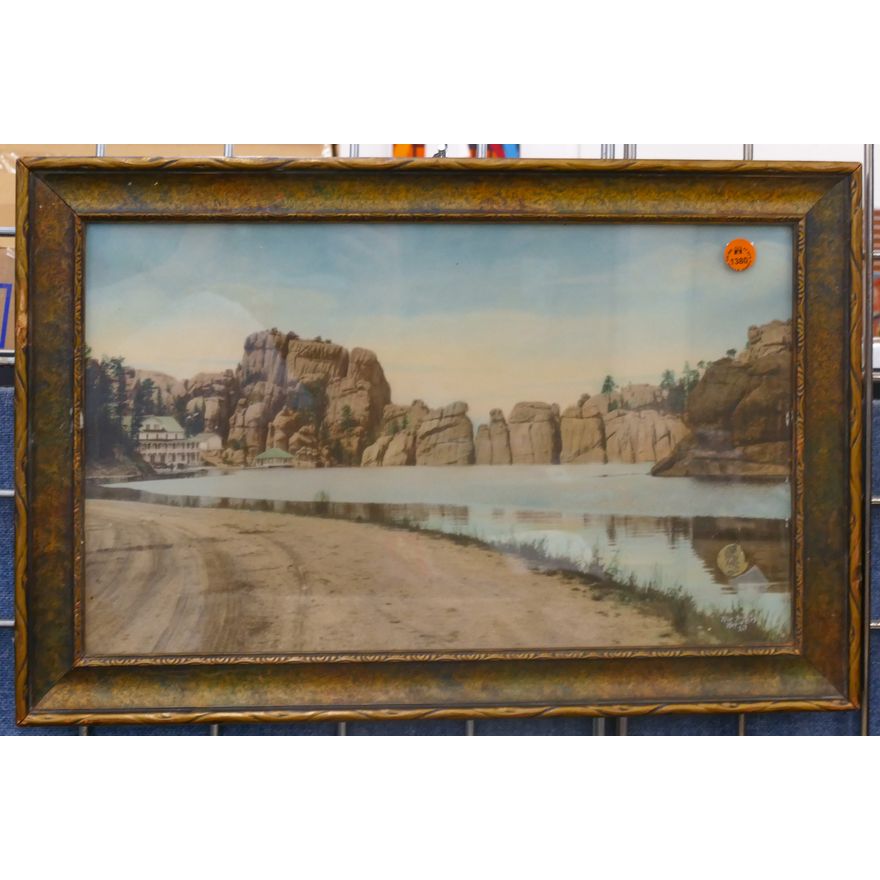 Antique Rise Studio South Dakota Tinted Photograph Framed