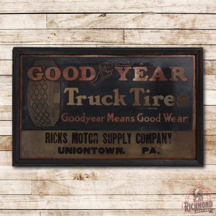 Goodyear Truck Tires Single Sided Metal Sign TAC 6.5
