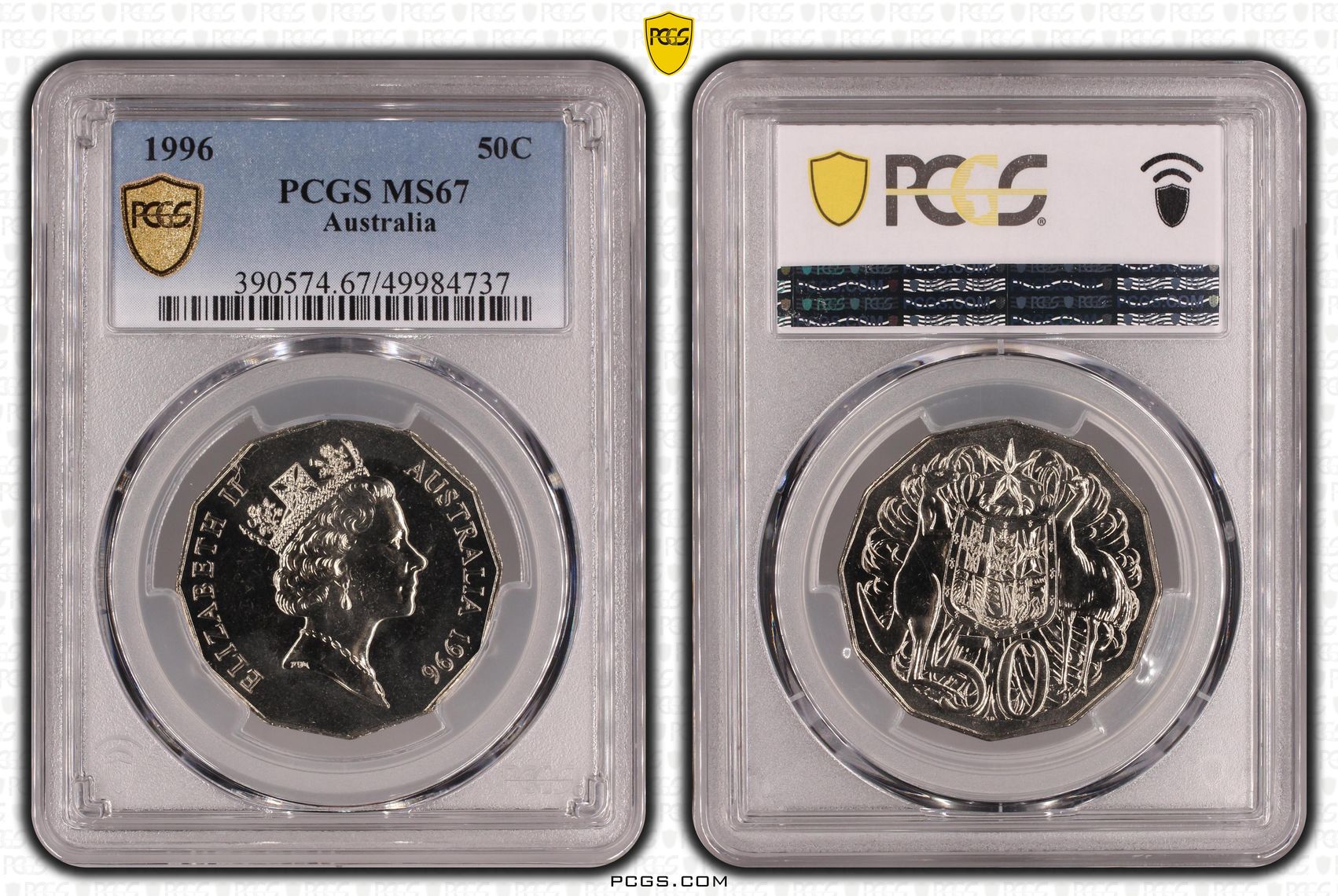 Fifty Cent, 1996, PCGS MS67