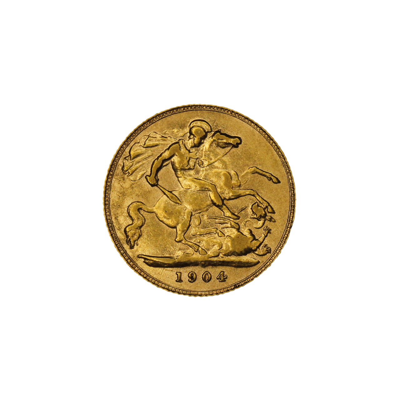 1218. · Edward VII, Half Sovereign, 1904-P, VF