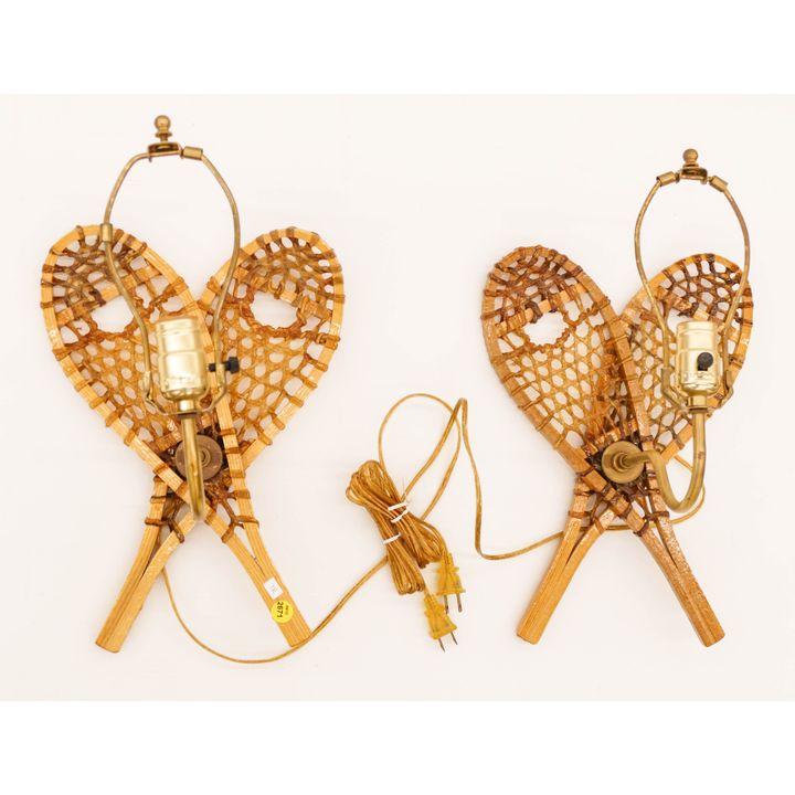 Pair Snowshoe Light Sconces- 15''
