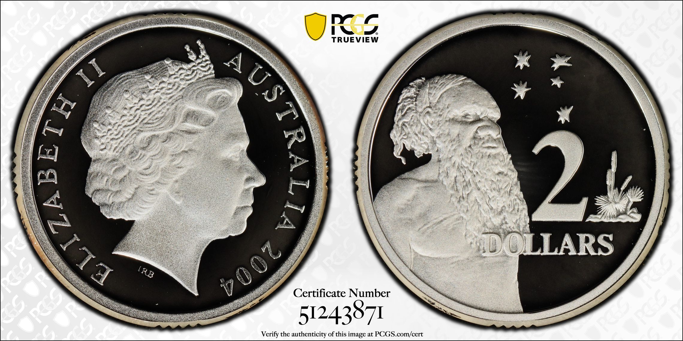 Silver, Two Dollar, 2004, PCGS PR69DCAM
