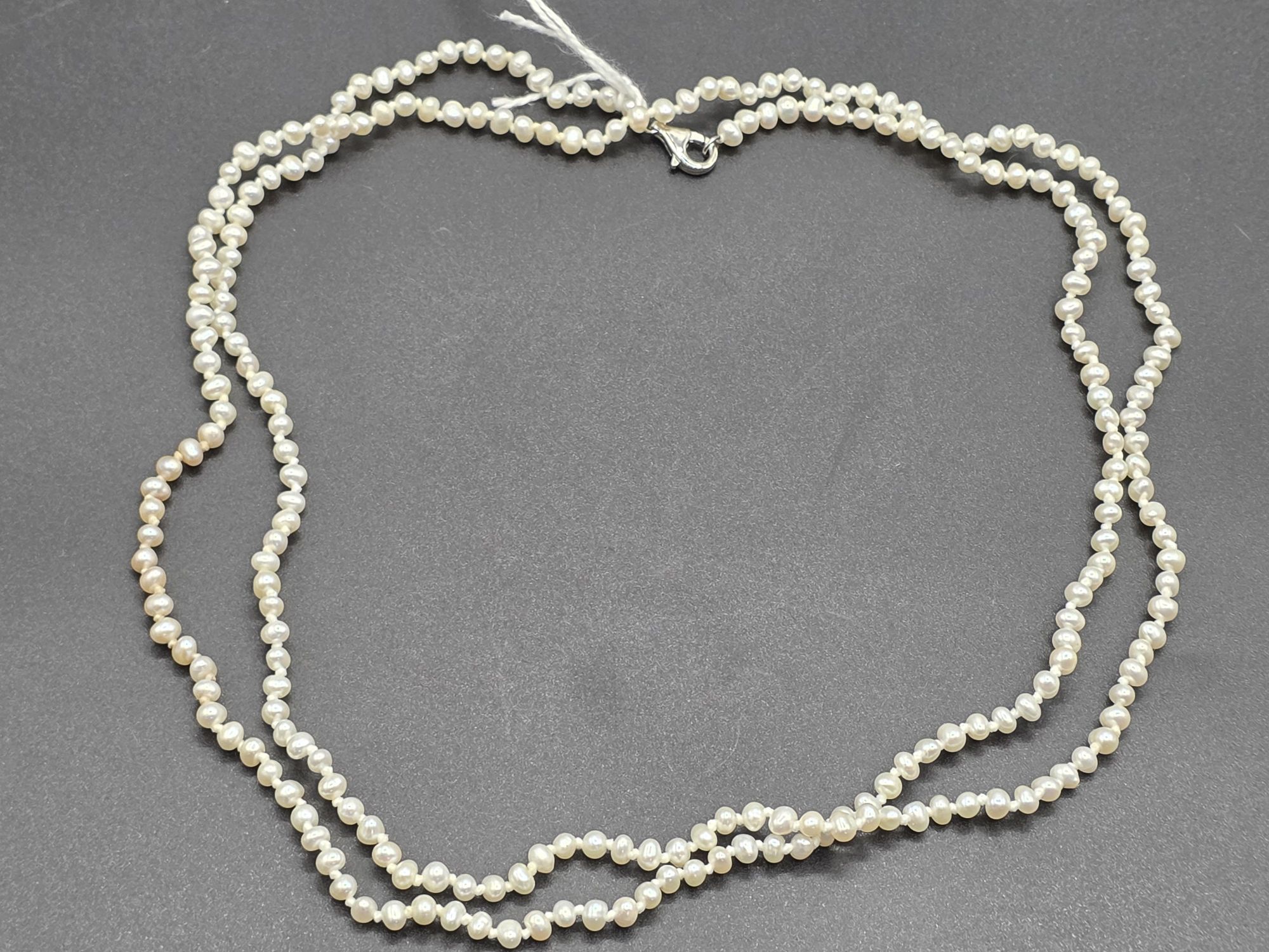 108 · STERLING SILVER PEARL NECKLACE