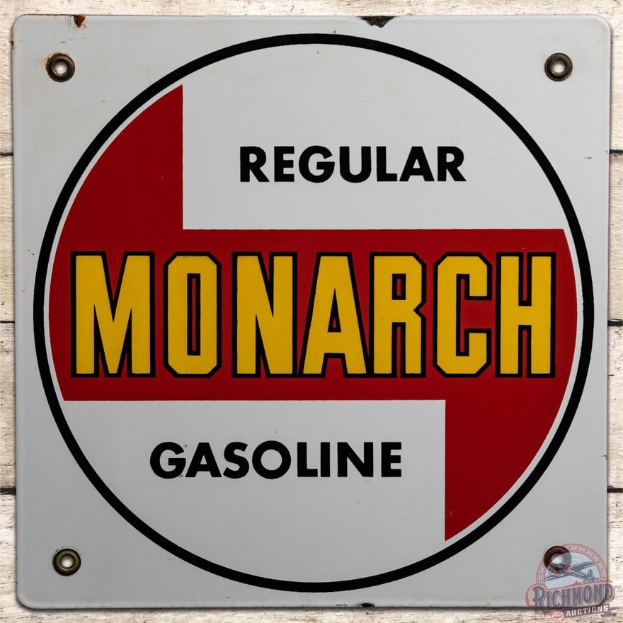 Monarch Regular Gasoline SSP Pump Plate Sign - 8.25