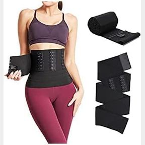 KMF Unisex Abdomen Waist Trainer Belt Black XL |