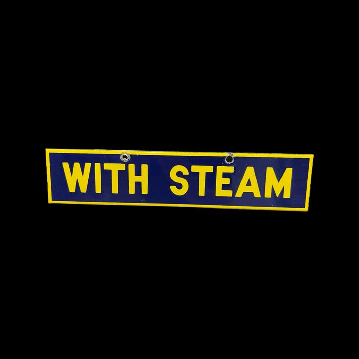 DSP With Steam Porcelain Bathroom Restroom Sign