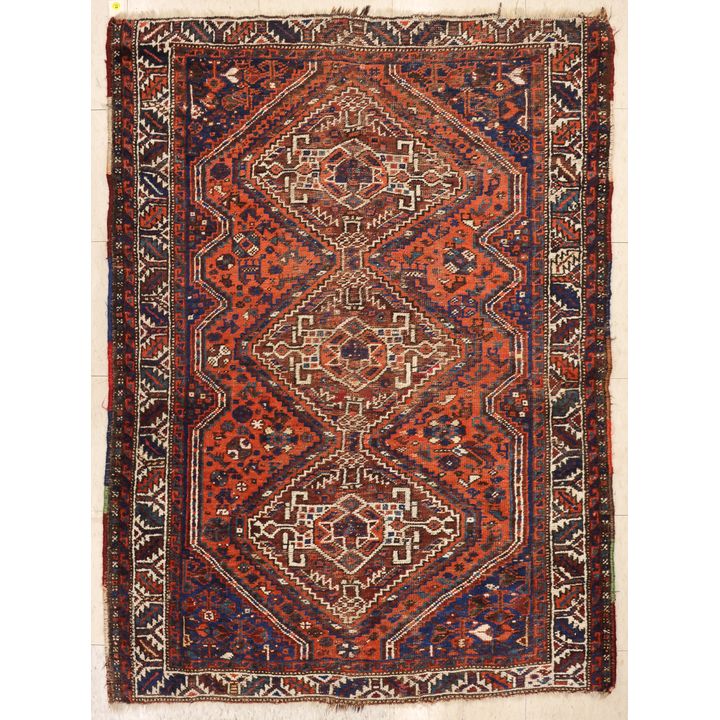 Antique Kurdish Tribal Oriental Rug