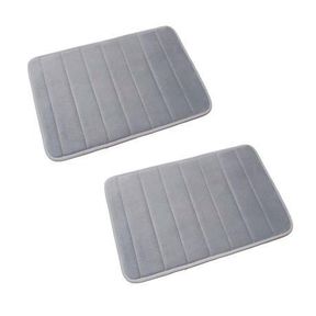 Super Absorbent Anti-Slip Memory Foam Bath Mat White|
