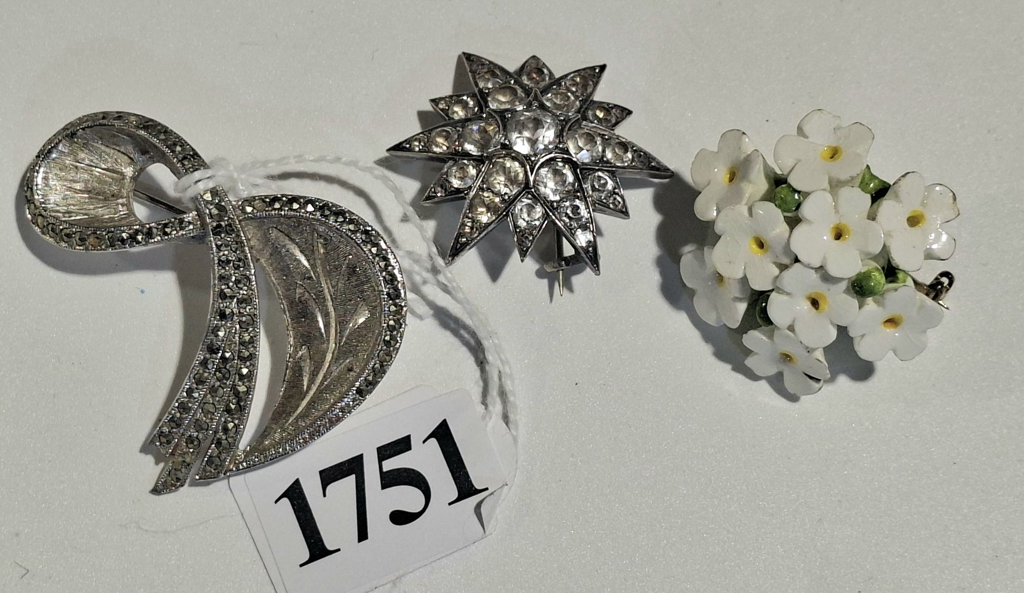 Three Vintage Costume Brooches