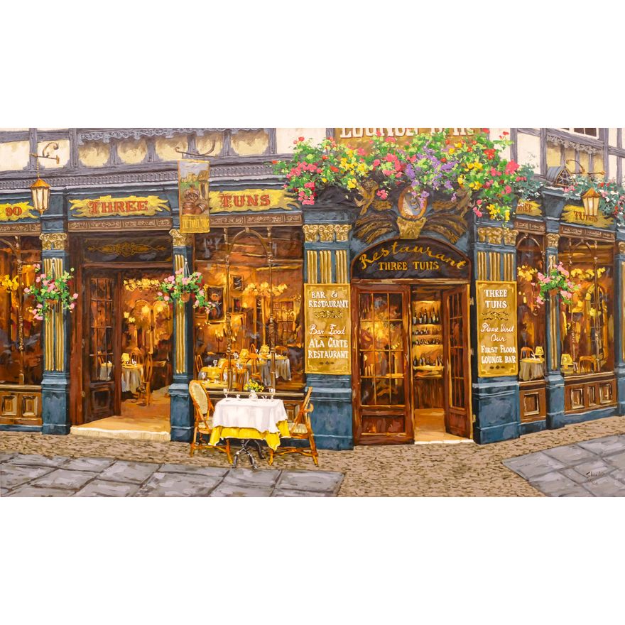 Viktor Scvaiko 'London for Two' S/N Giclee Gallery Framed- 37x57''