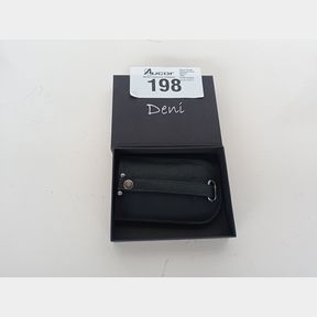DENI GENUINE LEATHERBELL SHAPED KEY HOLDER BLACK - KEY HOLDER