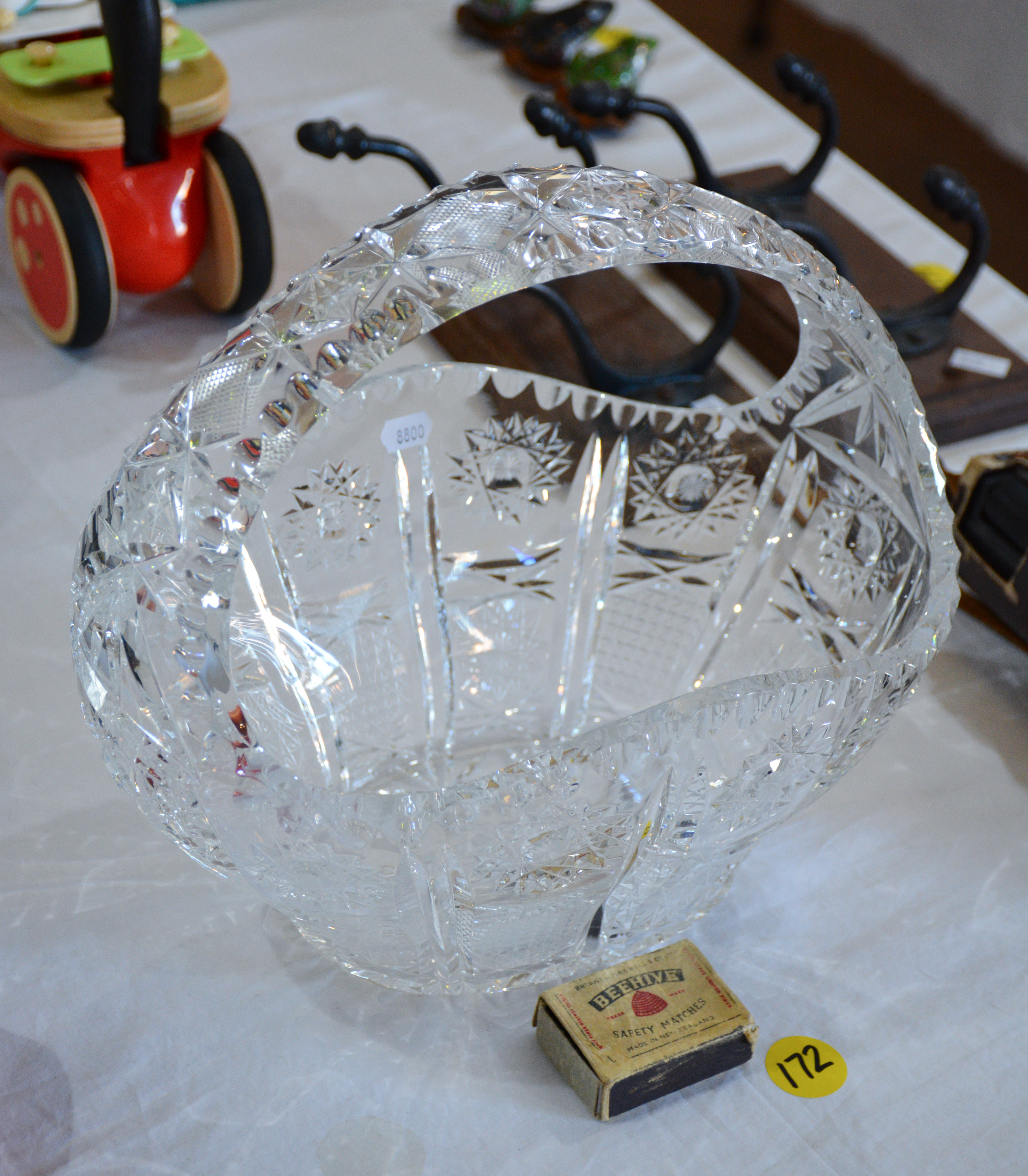Quality Glass Fruit Basket — sold at auction in New Zealand for $10