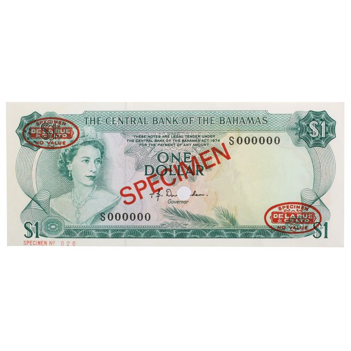 Bahamas, Elizabeth II, One Dollar, 1974, Uncirculated