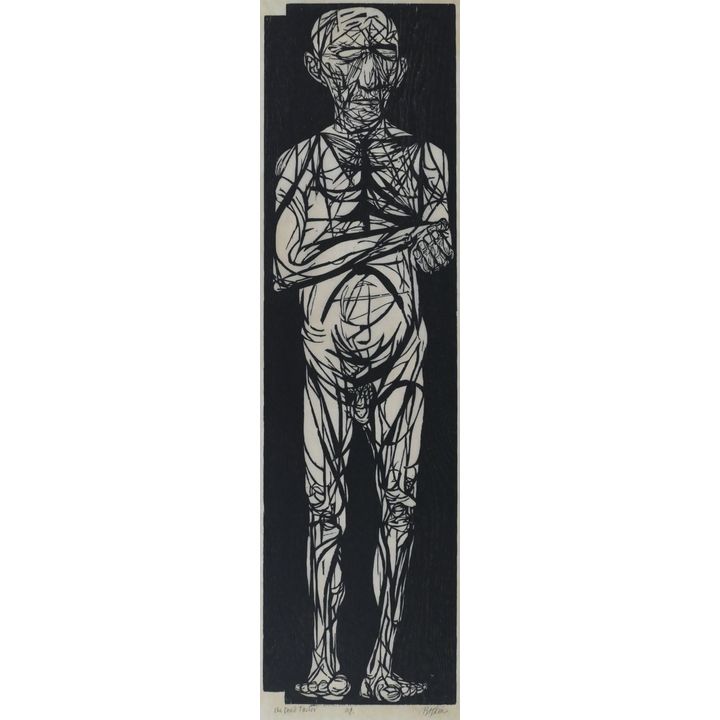 Leonard Baskin ''The Dead Tailor'' 1952 Woodcut