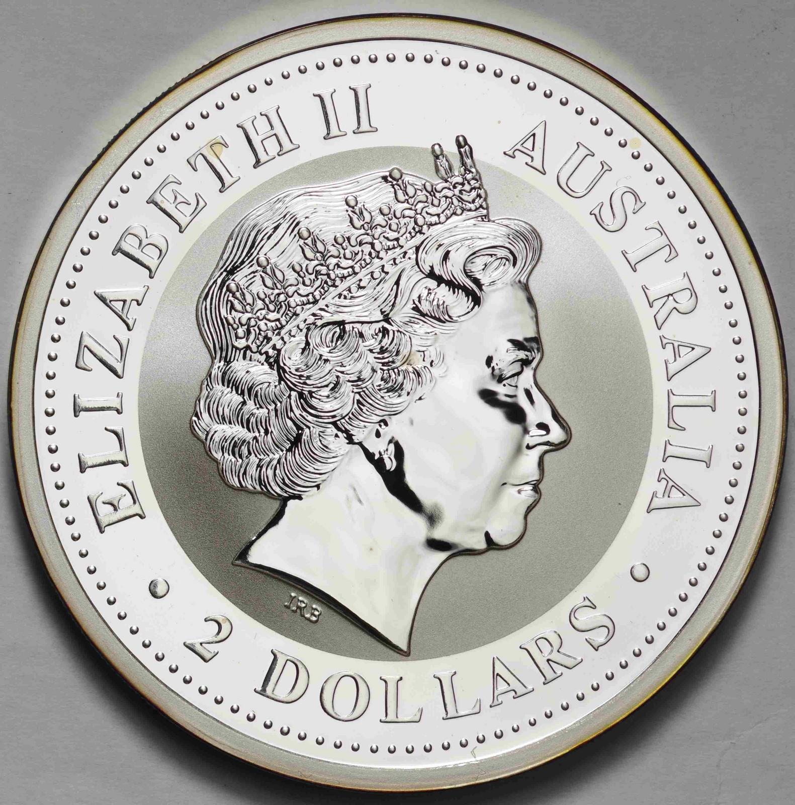 オーストラリア-Australia. 十二支干支 辰年竜図 2ドル(2オンス)銀貨 