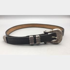Sterling Silver Four-Piece Buckle Set with The Belt