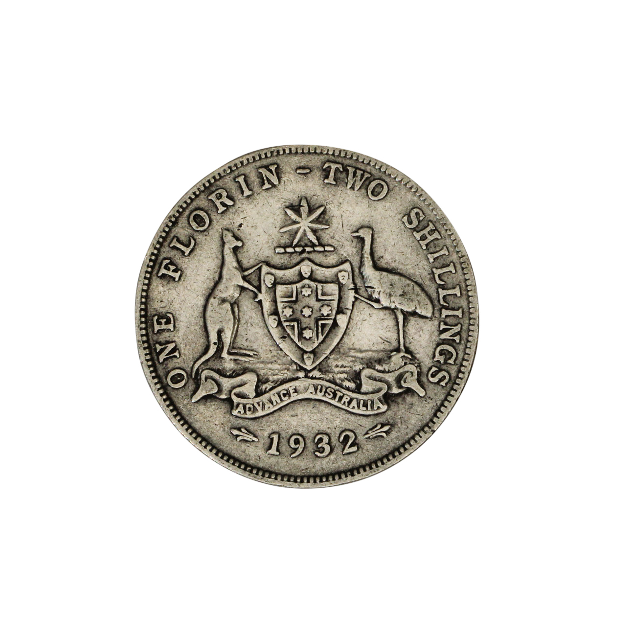 1054. · George V, Florin, 1932, VG