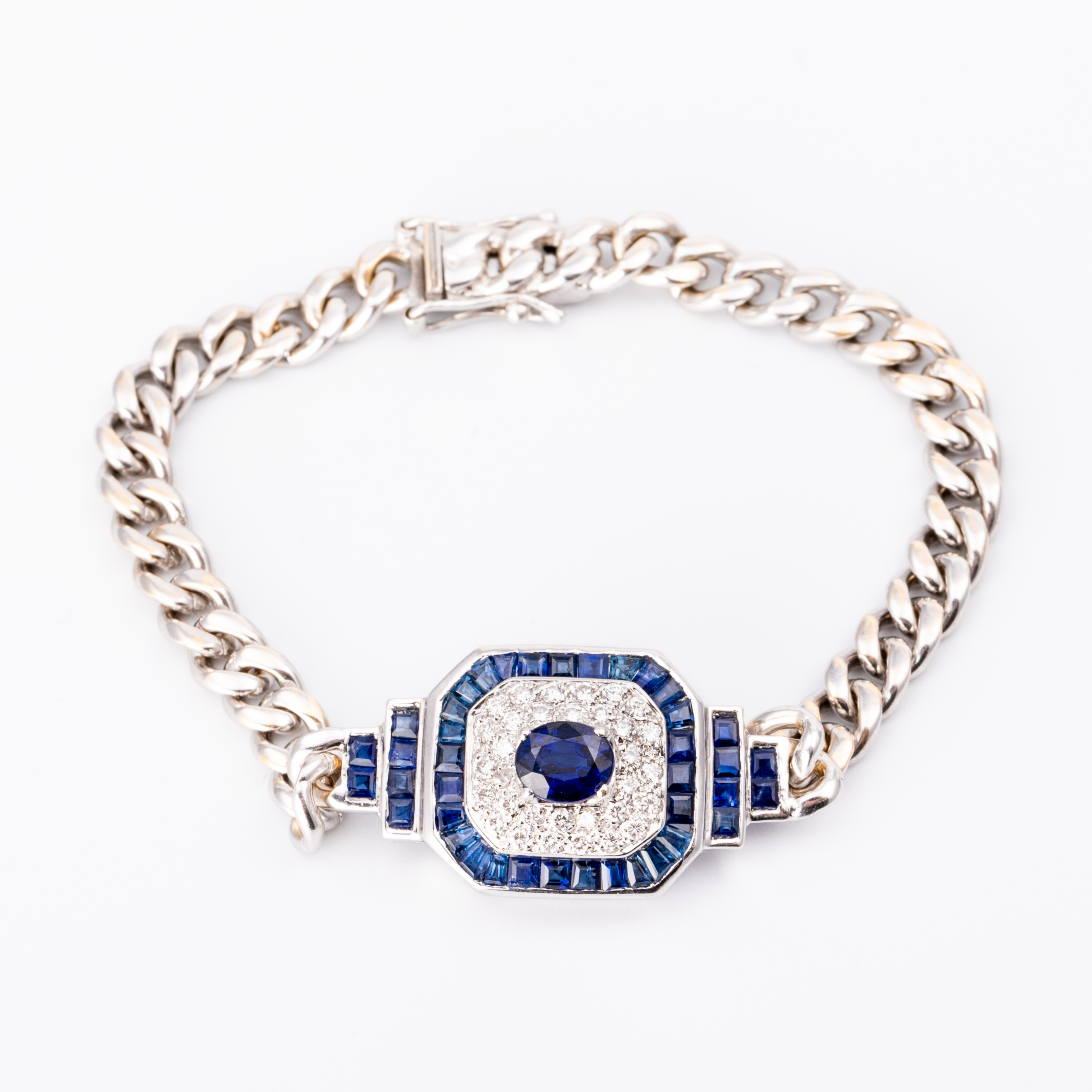 Sapphire & Diamond Bracelet 18ct Gold