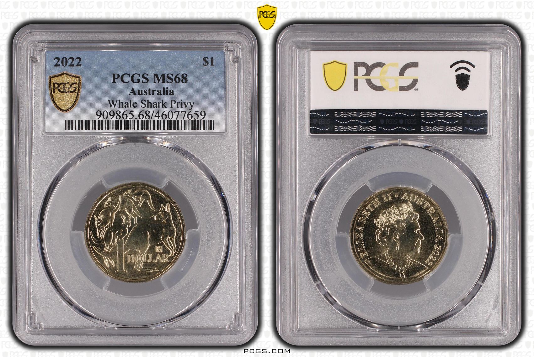 2022 Australia One Dollar, $1 PCGS - MS68 POP 4/0 -659
