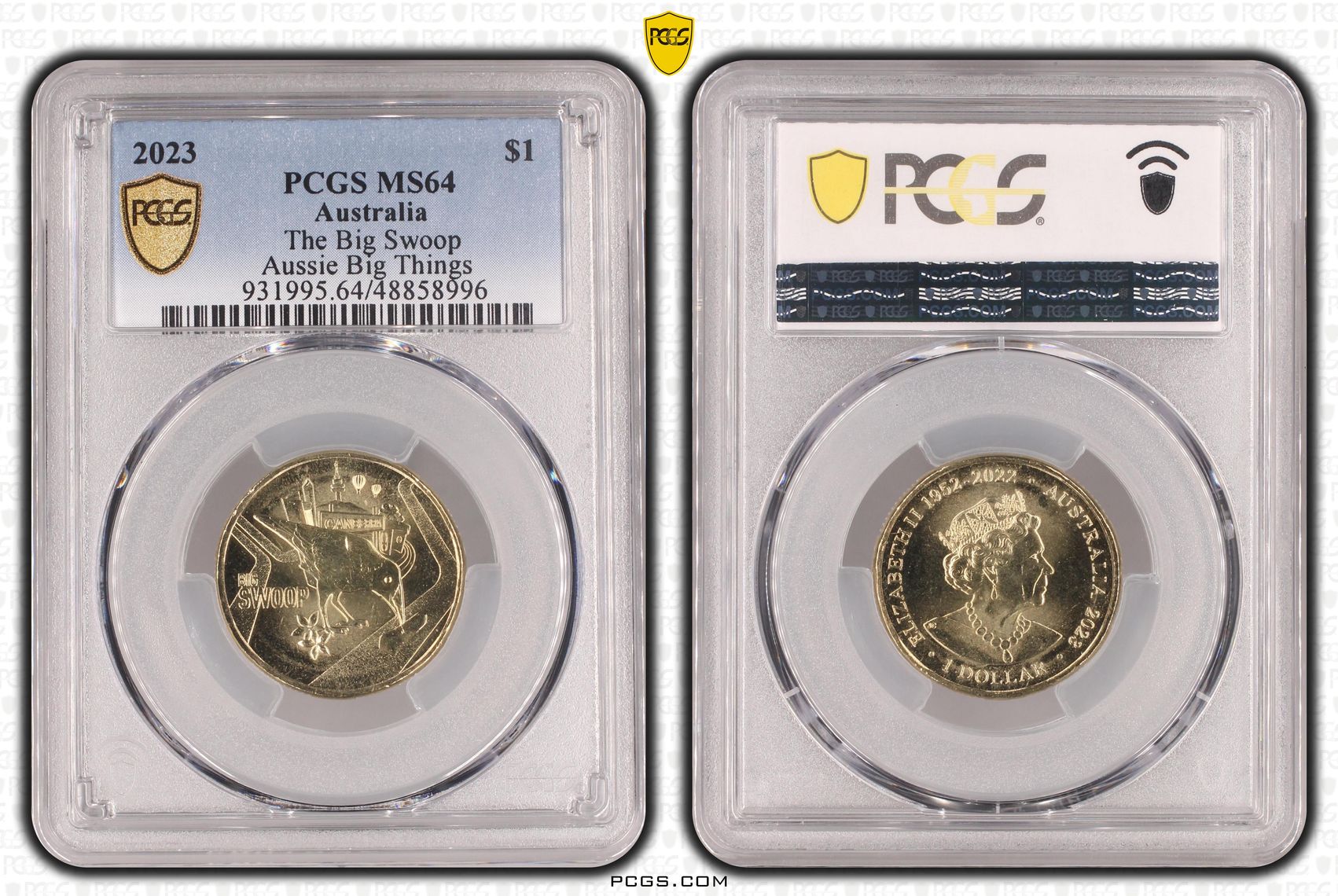 Elizabeth II, The Big Swoop Aussie Big Things , One Dollar, 2023, PCGS MS64