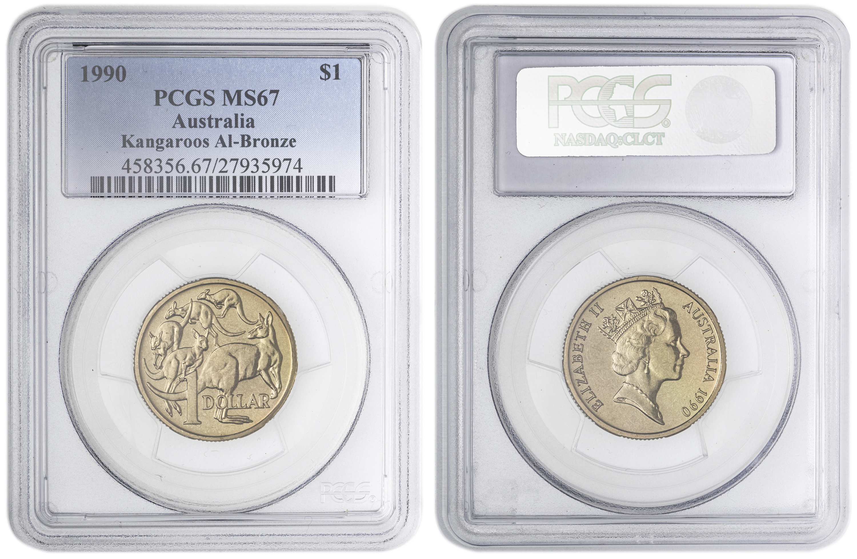 , One Dollar, 1990, PCGS MS67