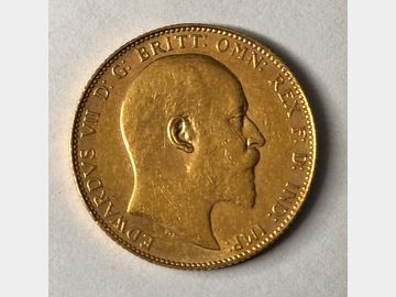 1910 EDWARD VII CANADA MINT GOLD SOVEREIGN