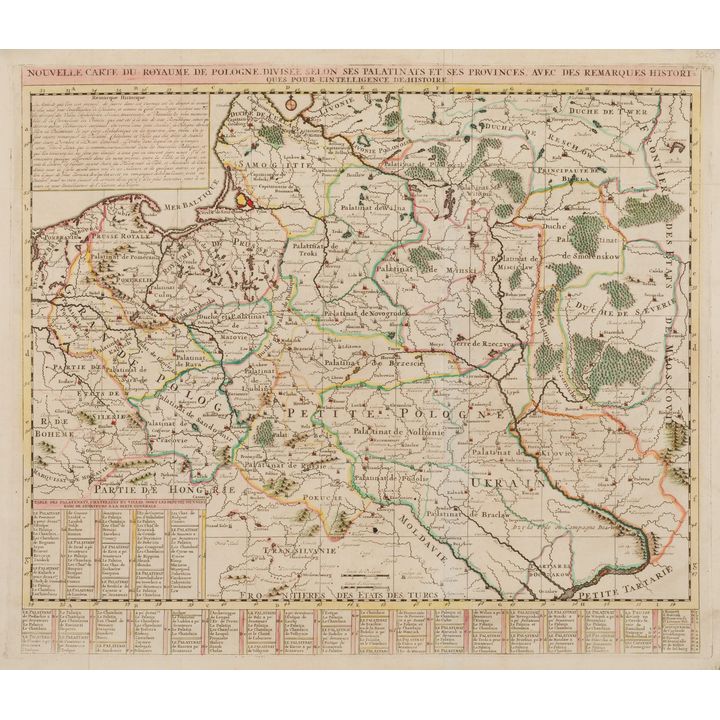 Nouvelle carte du Royaume de Pologne, divisee selon ses palatinats…
