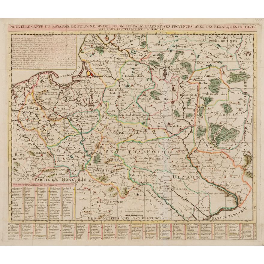 Nouvelle carte du Royaume de Pologne, divisee selon ses palatinats…