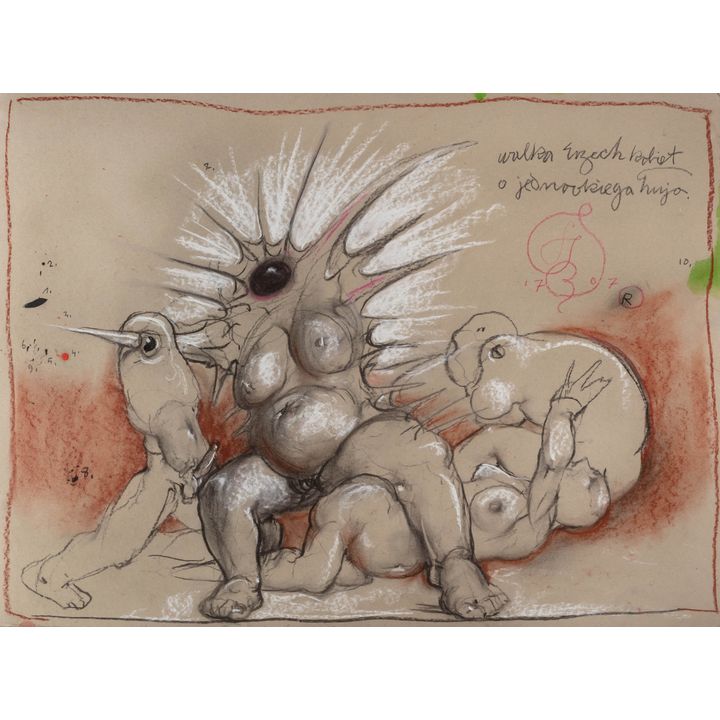 Franciszek Starowieyski | Walka trzech kobiet o jednookiego huja, 2007