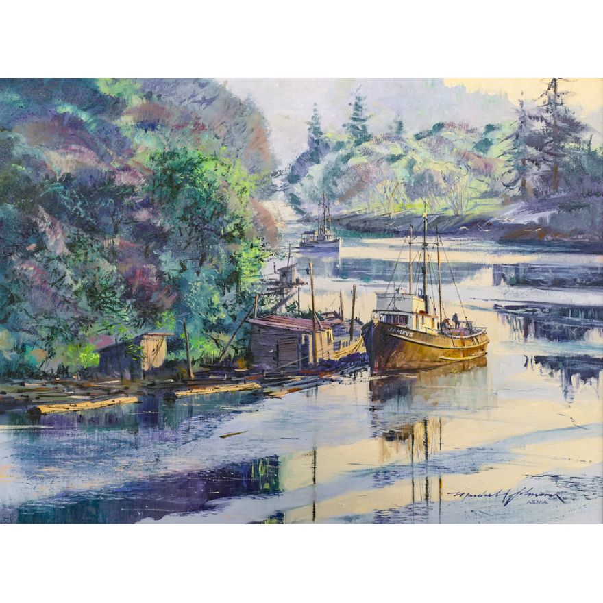 Marshall Johnson ''Jamey's Fishing Boat'' 1986 Acrylic